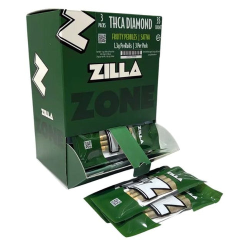 Zilla Diamond Pre Roll Joints 3pk 1.3gm each