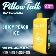 Load image into Gallery viewer, Juicy Peach Ice Pillow Talk Ice Control 40K Disposable Vape
