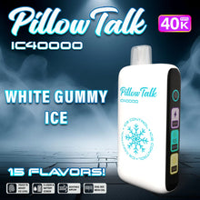 Load image into Gallery viewer, White Gummy Ice Pillow Talk Ice Control 40K Disposable Vape
