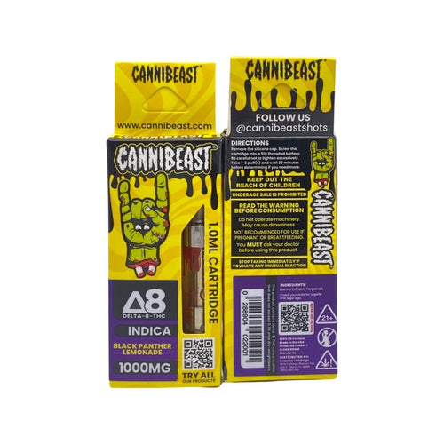 Black Panther Lemonade - Indica Cannibeast Delta 8 Cartridge (Buy 4 Get 1 Free)