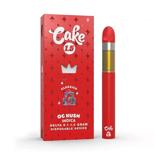 Cake Disposable 1.5 OG Kush (Not Refillable) Disposable Only Cake Vape Pen Delta 8 Disposable 1.5g (Buy 4 Get 5th Free)