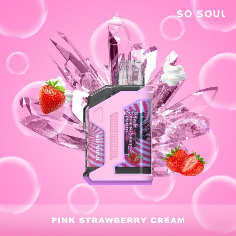 Single / Pink Strawberry Cream So Soul Nola Bar Vape 10K