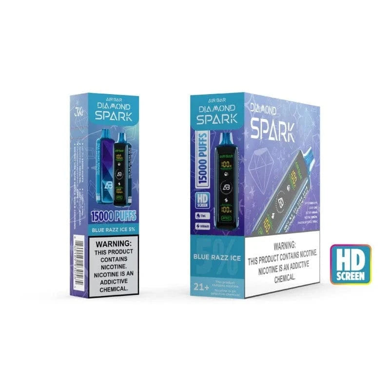 Blue Raz Ice Air Bar Diamond Spark Disposable Vape 15000 Puffs