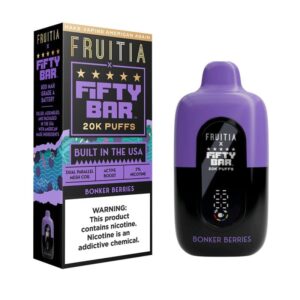 Bonker Berries Fruitia x Fifty Bar Vape 20K Disposable