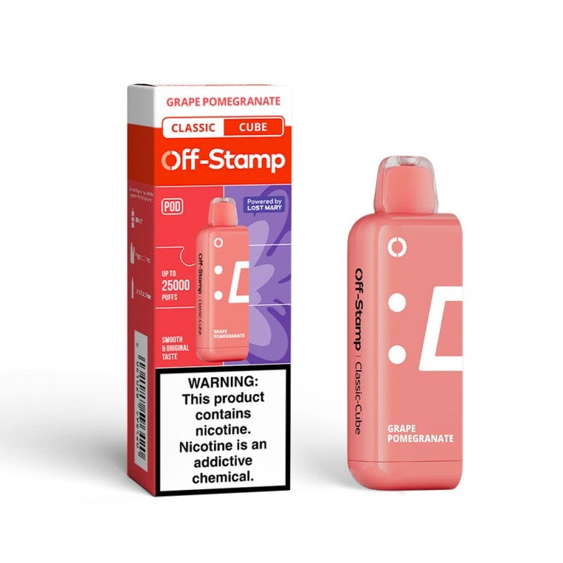 Grape Pomegranate Off Stamp Classic Cube 25000 Disposable Vape Pod