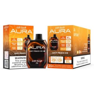 Juicy Peach Ice Air Bar Aura Disposable Vape 25000