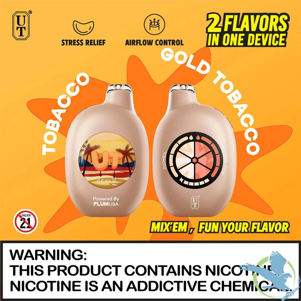 Tobacco Gold Tobacco Flavor Disposable Vape by UT 50K
