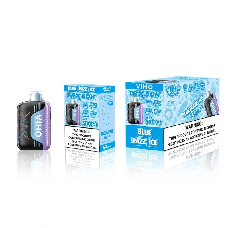 Blue Raz Ice Flavor VIho TRX 50K Disposable Vape