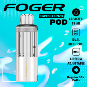 White Gummy Foger Switch Disposable Vape 30K