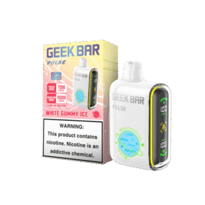 White Gummy Ice Geek Bar Pulse 15000 Disposable Vape